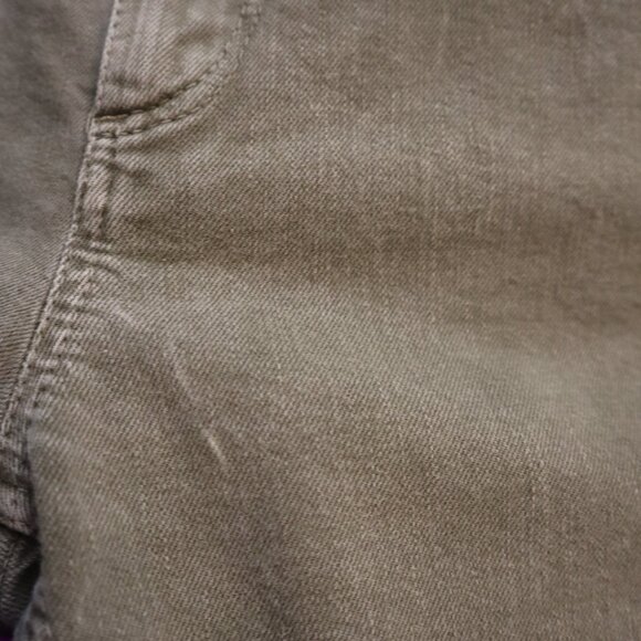 Brunello Cucinelli Monili Precious Jeans Army Green Denim Crop Raw Edge Size 8 - Picture 9 of 10